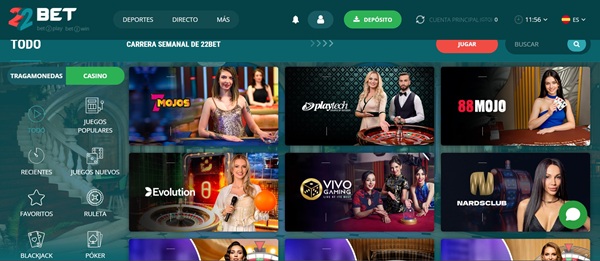 22Bet casino guatemala